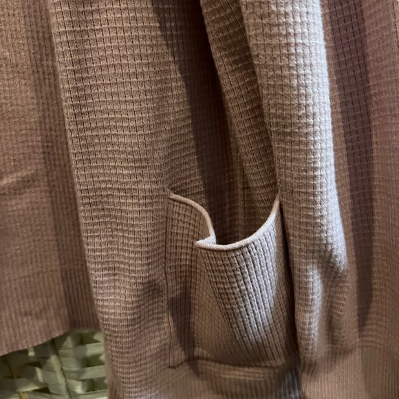 Blush Waffle Knit Cardigan Casual Layering EUC S/1X - Picture 4 of 5
